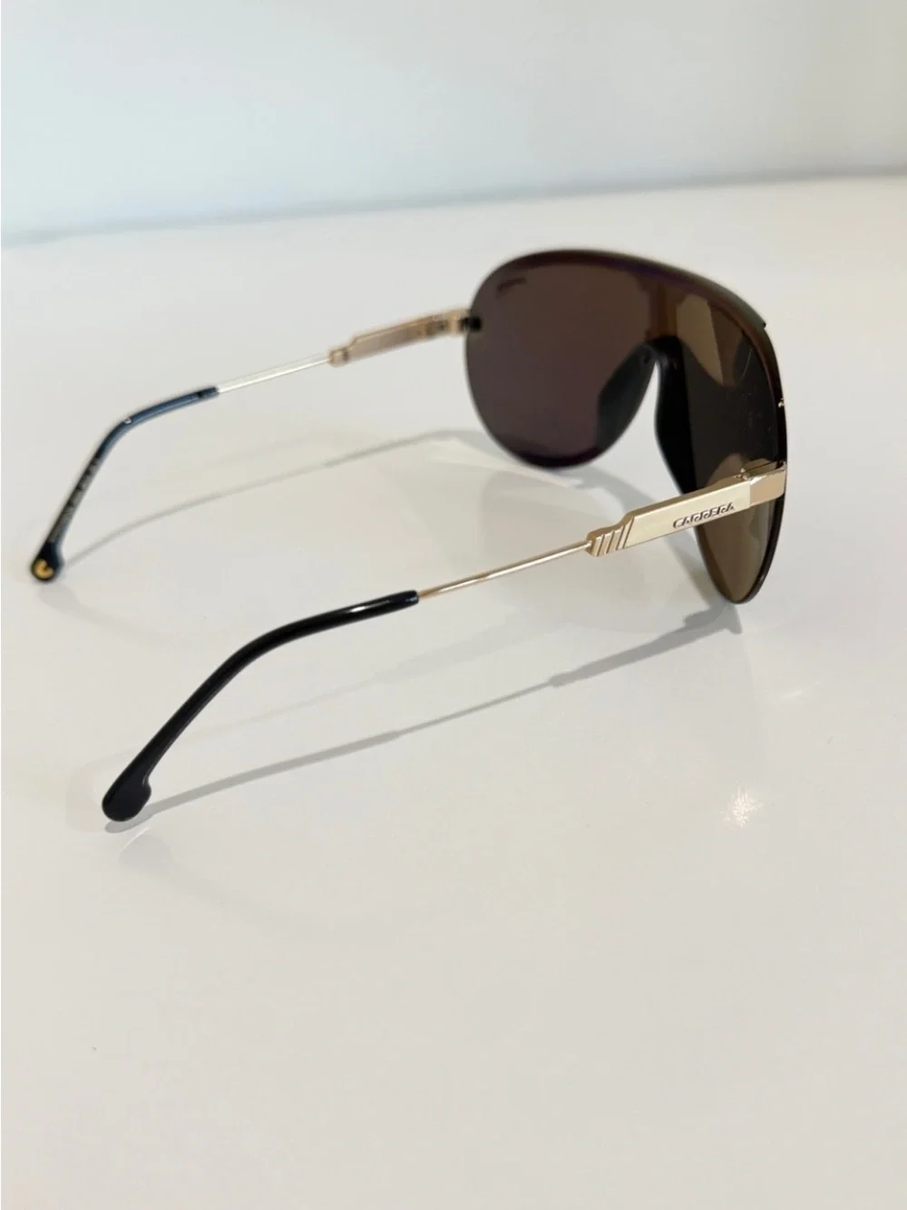 NWOT Carrera Superchampion Special Edition Black Gold Aviator Sunglasses 2M22K